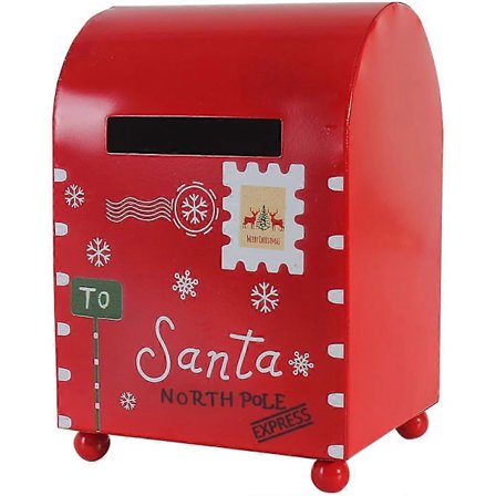 Julepostkasse, Santa postkasse, Metallbrev til julenissen, Postkasse, Juledekorasjoner, Hjemmeinnredning, Juledekorasjoner