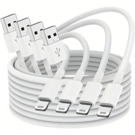 1M/3FT USB till Lightning Laddningskabel för iPhone iPad - 4-pack