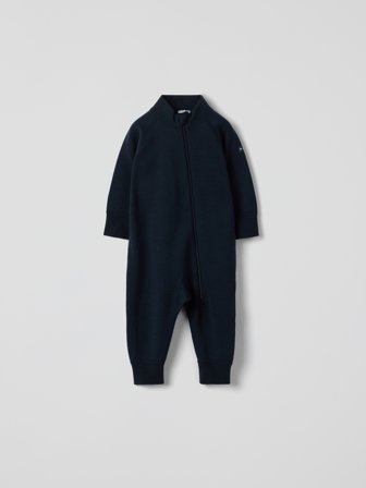 Polarn O. Pyret - All-in-one in merino wool terry - 74 - Childrenswear - blue
