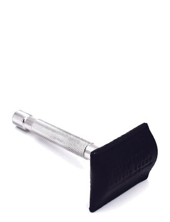 Parker Parker Leather Safety Razor Cover - Black - ONE SIZE