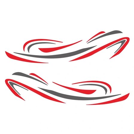 /EA/RV Husbil Universal Kroppsdekal DIY Dekal Klistermärke Dekoration För Trailer Röd Grå