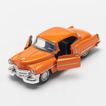 1:32 legering pressgjuten Cadillac veteranbil modell klassisk pull-back bil miniatyr bil replika samlarobjekt present gul