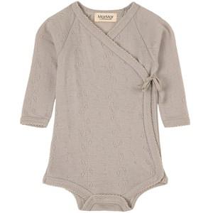 Kids - MarMar Copenhagen Belita Embroidered Baby Body Soft Dove 2 Months - All in ones - 2 months - Grey