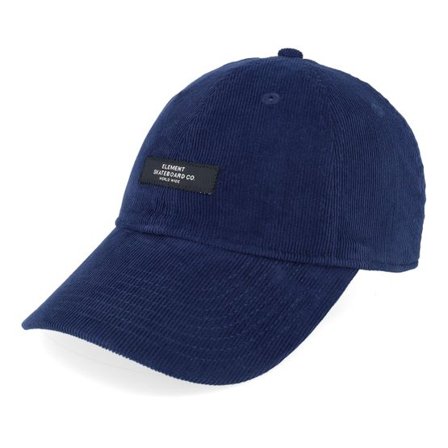 Element - Blå unconstructed Keps - Fluky Corduroy Cap Naval Academy Dad Cap @ Hatstore