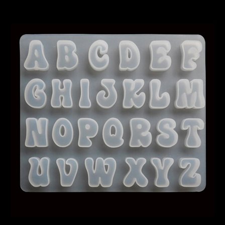 Form 26 bokstäver med engelska alfabetet Chokladglass