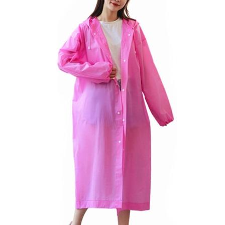 Aikuisten uudelleenkäytettävät ponchot 2 pakkausta Huppu Nyörillä Ponchot Ruusunpunainen KLB