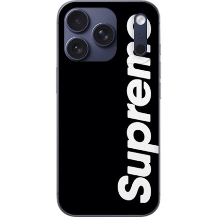Kompatibel Mobilcover til Apple iPhone 17 Pro Supreme Svart Vit Streetwear Design Klassisk Modeikon