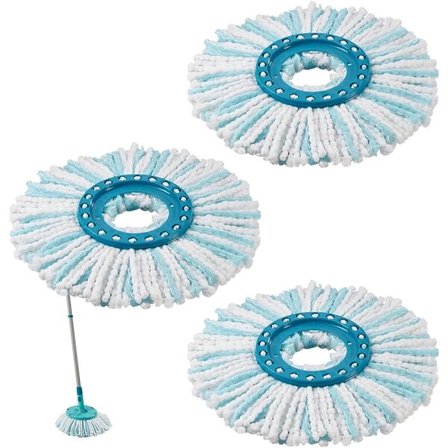 3 st - Mopprefill - Ersättningsmopp - Lämplig för Leifheit Clean Twist Disc Mop