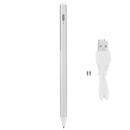 Stylus för iOS-surfplatta Anti-Mistouch Magnetisk pekskärmspenna Datortillbehör Silver