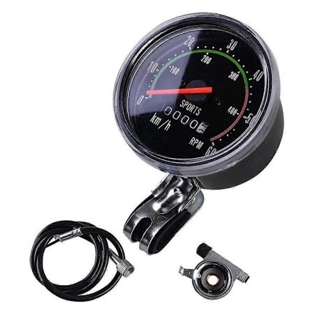 Sykkel Speedometer Analog Kilometerstand Universal Sykkelcomputer Mekanisk Sykling Rund Måler Målere Stoppeklokke Rideutstyr