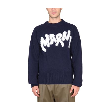 Marni, Sweatshirts Niebieski, Mężczyzna, Rozmiar: S