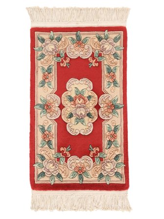 China 90 Line Teppich 60X90 Beige/Dunkelrot Wolle, China