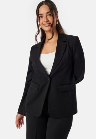 Happy Holly - Regular L/S Blazer - Black - Kläder - - Bubbleroom