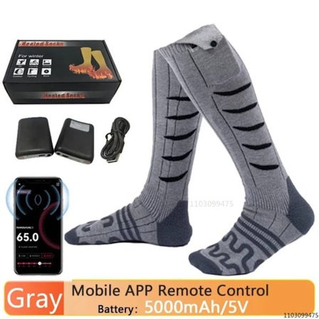 Nye opvarmede sokker 5000mah batteri elektriske opvarmede ski sokker vinter termiske opvarmede fodvarmer sport elektriske feber sokker