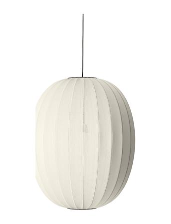 Knit-Wit 65 High Oval Pendant Home Lighting Lamps Ceiling Lamps Pendant Lamps Hvid Made By Hand