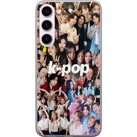 Kompatibel Mobilcover til Samsung Galaxy S23+ K-pop collage med blanding af grupper og kunstnere, farverige portrætter perfekt til fans af koreansk m