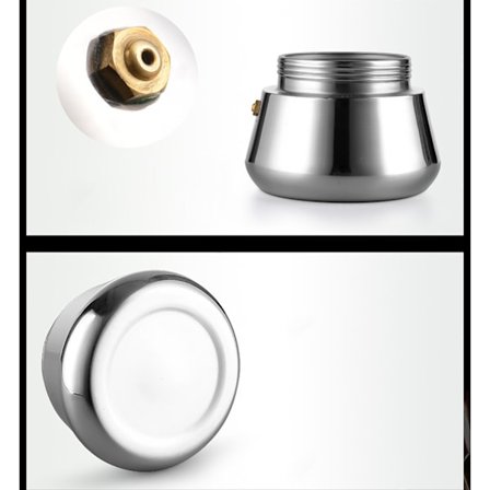 Espressokande til komfur, italiensk espressokande, kaffekande i rustfrit stål, espresso latte-perkolator, rig smag og aroma til to personer, poleret