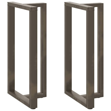 Barbordsben T-formade 2 st svarta 60x35x(110-111) cm stål