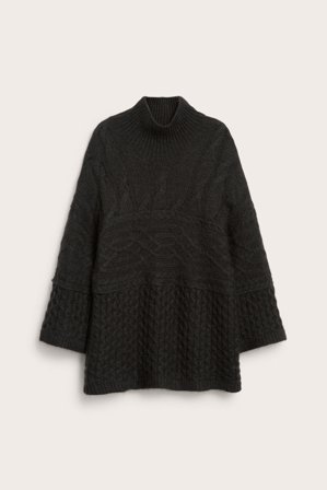 Kappahl | Sweter z mieszanki wełny, z golfem | Czarne