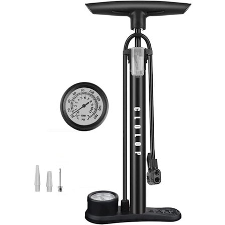 Cykelpumpe Fodpumpe Boldpumpe med Presta og Schrader Ventiler til Cykeldæk Sportsbolde Svømmebøjler osv.