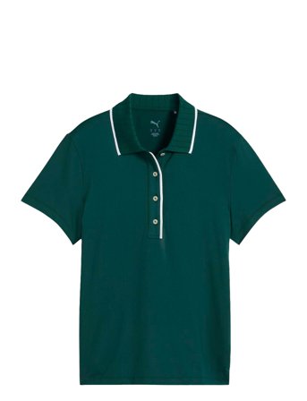W Cloudspun Bridges Ss Polo Green PUMA Golf