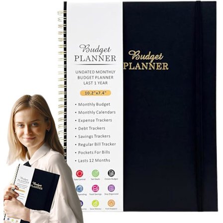 Budget Planner Notebook 16K - Økonomisk Organizer med Udgifts- & Regningssporing, Månedlig Regnskabsbog til Pengeadministration (146 sider)-