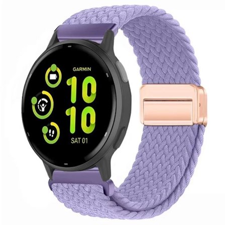 20mm 22mm Nylonarmband för Garmin Vivoactive 5/Active 5 Justerbart magnetiskt armband för Garmin Forerunner 55 165 Vivomove Trend
