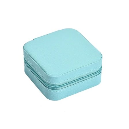 Personlig smykkeskrin i skinn med navn og månedens fødselsblomst