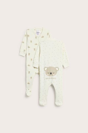 Kappahl | Piżamy we wzory, 2-pak | Offwhite