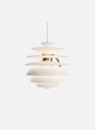 PH Snowball taklampe - soft white/messing