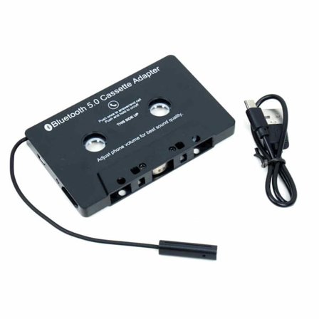 Bil Stereo Bluetooth Kassett Till Aux Mottagare, Bandspelare Skrivbord Bluetooth 5.0 Auxilary Adapter