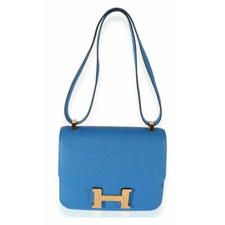 Hermès Vintage, Pre-owned Shoulder Bags Blauw, Dames, Maat:ONE Size,leather