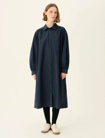 Rue de Tokyo Douka Organic Garment Dyed Poplin - Navy - S