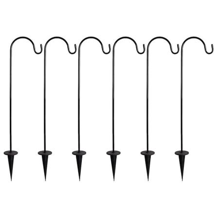 6 st hängande hyllor kläder tungt utfodringspolhängare lampa hängande krokar järn markkrok insatser Black 75X16X3CM