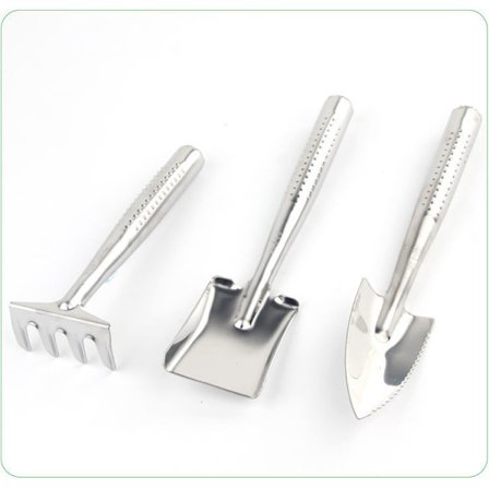 3 stk. sæt mini havearbejde plantepotte værktøjer lille skovl rive havearbejde arbejde børn legetøj gaver til sukkulenter kaktus miniature indendørs 