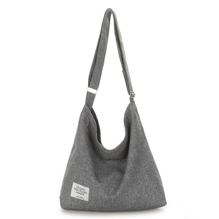 axelväska, väska för damer, tyg Messenger GRÅ - high quality