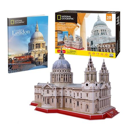 Puzzle 3D - CubicFun St Pauls Katedral - 131 dele - Uddannelsesmæssig - Let at sammensætte