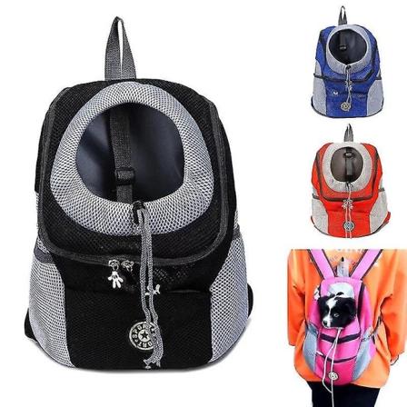 Husdjursväska Hund Katt Väska Utomhus Resa Ryggsäck Sling Bärväska Husdjurstillbehör Black L