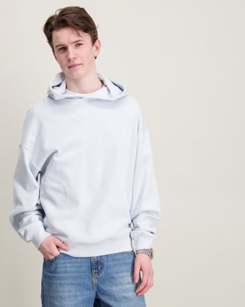 LMTD NLNNIZU LS BRU LOOSE SWEAT W. HOOD Blå Hoodies/Hættetrøjer Dreng - Kids Brand Store