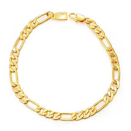 Armbånd link / kæde i guld 5mm mænds vedligeholdelse