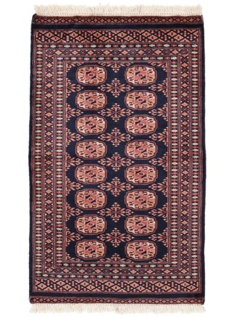 Pakistan Bokhara 2Ply Rug 75X123 Black/Dark Red Wool, Pakistan