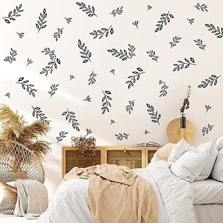 Suuret lehdet kuori ja kiinnitä seinätarrat irrotettavat lehtiseinätarrat suuret rustiikkiset kasviseinätarrat maalaistalon kotiin lastenhuoneeseen 