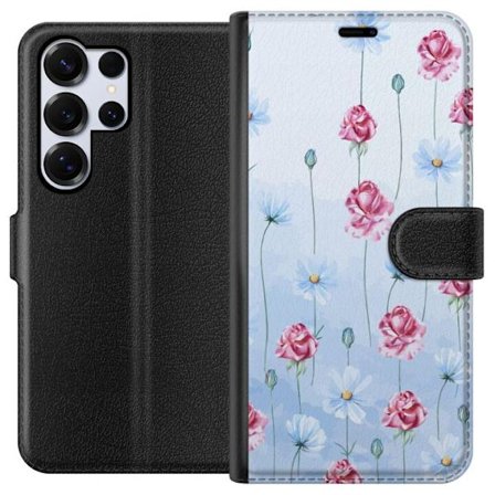 Kompatibelt Lommeboketui til Samsung Galaxy S25 Ultra Petal Reverie Sky Blue