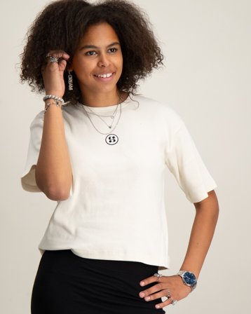 Sofie Schnoor T-shirt Crèmekleurig T-shirts Meisjes - Kids Brand Store