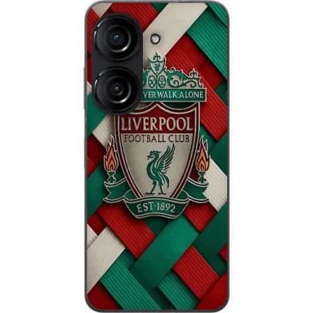 Kompatibel Mobilcover til Asus Asus Zenfone 10 Liverpool Football Club-emblem med You'll Never Walk Alone i kraftigt grafisk design for passionerede f