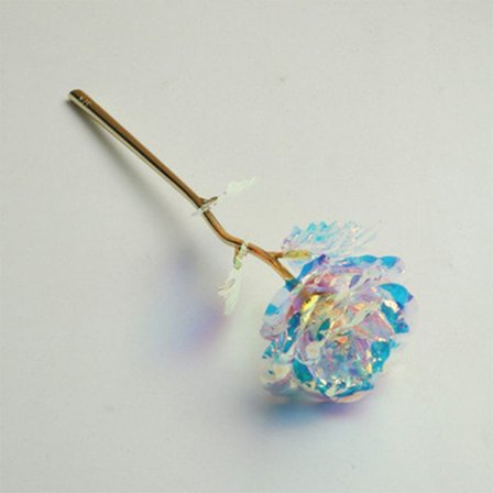 5 Stk Kunstig Gull Folie Blomst Gull Folie Roser HVIT