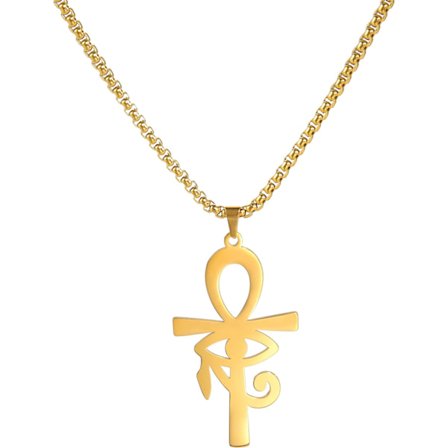 Ankh Kors Halskæde Øje af Horus Ankh Kors Vedhæng Halskæde, ZQKLA