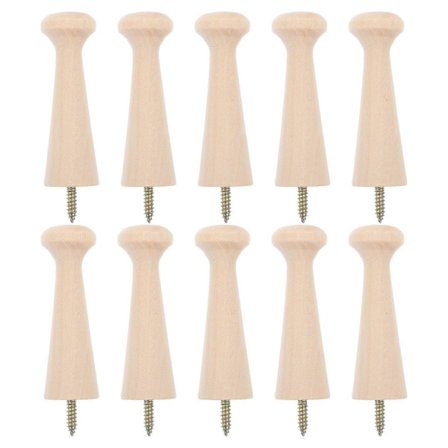 10 kpl Ruuvattavia Shaker-nuppeja Puunuppeja Ripustukseen Seinänupit Puukoukku Nuppilauta
