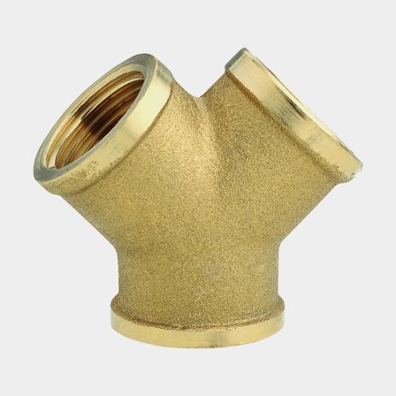 Y-haara putki Maestrini Y Fitting Female/Female/Female, messinki, 1 1/2" G (BSP) (sisäkierre)