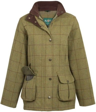 Alan Paine Rutland Ladies Waterproof Tweed Coat Lichen
